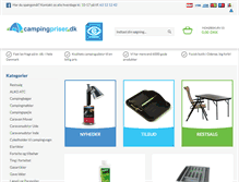 Tablet Screenshot of campingpriser.dk